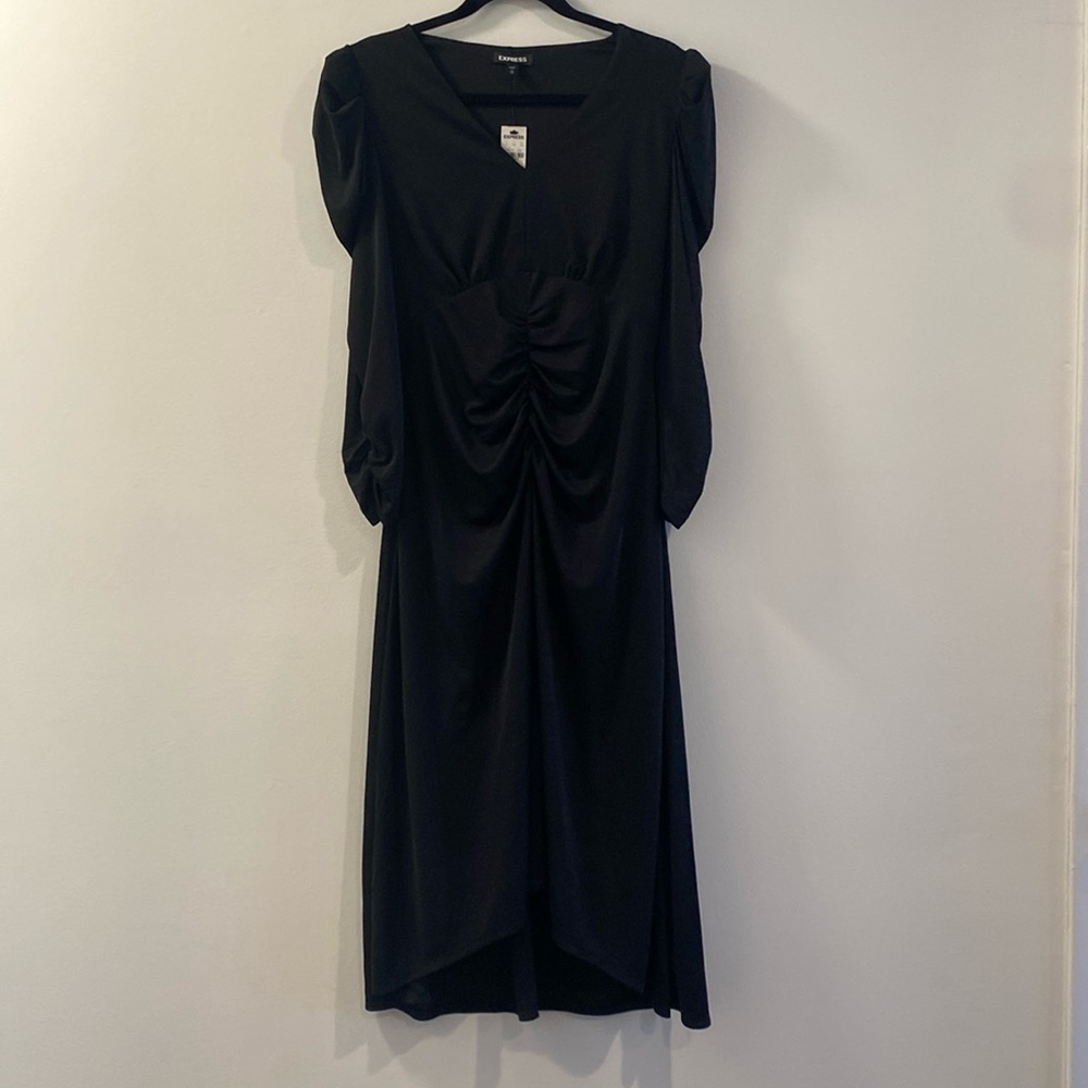 Express | Long Sleeve Rouched Maxi‎ Dress